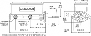 Aluminum Tandem Master Cylinder